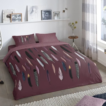 Good Morning Funda de edredón FEATHERS 155x220 cm burdeos de Good Morning, Fundas de nórdico - Ref: Foro24-437850, Precio: 53...