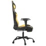 Gaming chair with footrest black gold synthetic leather by vidaXL, Gaming chairs - Ref: Foro24-3143655, Price: 113,45 €, Disc...