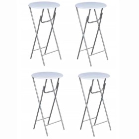 Folding high tables 4 white MDF units by vidaXL, Folding tables - Ref: Foro24-60650, Price: 166,15 €, Discount: %