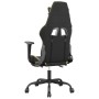 Silla gaming con reposapiés cuero sintético negro dorado de vidaXL, Sillones para videojuegos - Ref: Foro24-3143655, Precio: ...