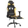 Gaming chair with footrest black gold synthetic leather by vidaXL, Gaming chairs - Ref: Foro24-3143655, Price: 113,45 €, Disc...