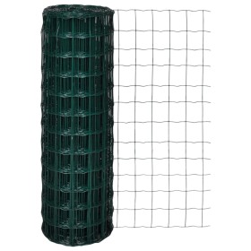 Set de euro valla acero verde 25x1,2 m de vidaXL, Paneles de vallas - Ref: Foro24-140580, Precio: 68,99 €, Descuento: %