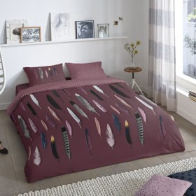 Good Morning Funda de edredón FEATHERS 200x200/220 cm burdeos de Good Morning, Fundas de nórdico - Ref: Foro24-437847, Precio...