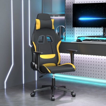 Gaming-Stuhl aus gelbem und schwarzem Stoff von vidaXL, Gaming-Stühle - Ref: Foro24-3143736, Preis: 117,64 €, Rabatt: %