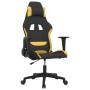 Silla gaming tela amarillo y negro de vidaXL, Sillones para videojuegos - Ref: Foro24-3143736, Precio: 117,64 €, Descuento: %