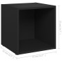 TV furniture 4 pcs black plywood 37x35x37 cm by vidaXL, TV Furniture - Ref: Foro24-805503, Price: 52,71 €, Discount: %