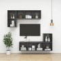 Wall cabinet 2 units glossy gray plywood 37x37x37cm by vidaXL, Shelves and shelves - Ref: Foro24-805469, Price: 46,99 €, Disc...