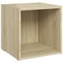 TV furniture 4 units Sonoma oak plywood 37x35x37cm by vidaXL, TV Furniture - Ref: Foro24-805509, Price: 57,99 €, Discount: %