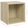 TV furniture 4 units Sonoma oak plywood 37x35x37cm by vidaXL, TV Furniture - Ref: Foro24-805509, Price: 57,99 €, Discount: %