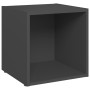 TV furniture 4 pcs gray plywood 37x35x37 cm by vidaXL, TV Furniture - Ref: Foro24-805506, Price: 56,24 €, Discount: %