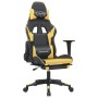 Gaming-Stuhl mit Fußstütze aus schwarzgoldenem Kunstleder von vidaXL, Gaming-Stühle - Ref: Foro24-3143701, Preis: 129,45 €, R...