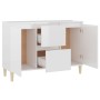 Aparador de madera de ingeniería blanco brillante 101x35x70 cm de vidaXL, Aparadores - Ref: Foro24-806109, Precio: 98,89 €, D...