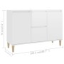 Aparador de madera de ingeniería blanco brillante 101x35x70 cm de vidaXL, Aparadores - Ref: Foro24-806109, Precio: 98,89 €, D...