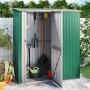 Cobertizo de jardín acero galvanizado verde 180,5x97x209,5 cm de vidaXL, Cobertizos - Ref: Foro24-150903, Precio: 197,74 €, D...