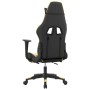 Silla gaming con reposapiés cuero sintético negro dorado de vidaXL, Sillones para videojuegos - Ref: Foro24-3143701, Precio: ...