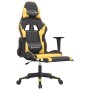 Gaming-Stuhl mit Fußstütze aus schwarzgoldenem Kunstleder von vidaXL, Gaming-Stühle - Ref: Foro24-3143701, Preis: 129,45 €, R...