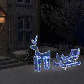 Christmas Reindeer and Sleigh with 432 LED Mesh by vidaXL, Christmas lights - Ref: Foro24-329817, Price: 59,99 €, Discount: %