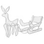 Christmas Reindeer and Sleigh with 432 LED Mesh by vidaXL, Christmas lights - Ref: Foro24-329817, Price: 59,21 €, Discount: %