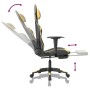 Silla gaming con reposapiés cuero sintético negro dorado de vidaXL, Sillones para videojuegos - Ref: Foro24-3143701, Precio: ...