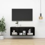 Mueble de pared para TV madera contrachapada negro 37x37x107 cm de vidaXL, Muebles TV - Ref: Foro24-805481, Precio: 49,78 €, ...