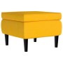 Stool with yellow velvet wooden legs by vidaXL, Folding stools and chairs - Ref: Foro24-329443, Price: 74,17 €, Discount: %