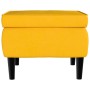 Stool with yellow velvet wooden legs by vidaXL, Folding stools and chairs - Ref: Foro24-329443, Price: 74,17 €, Discount: %