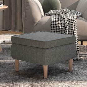 Hocker mit Holzbeinen, gepolstert mit hellgrauem Stoff von vidaXL, Klapphocker und Stühle - Ref: Foro24-329446, Preis: 75,66 ...