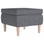 Taburete con patas de madera tapizado tejido gris claro de vidaXL, Taburetes y sillas plegables - Ref: Foro24-329446, Precio:...