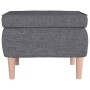 Taburete con patas de madera tapizado tejido gris claro de vidaXL, Taburetes y sillas plegables - Ref: Foro24-329446, Precio:...