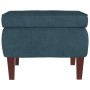 Taburete con patas de madera terciopelo azul de vidaXL, Taburetes y sillas plegables - Ref: Foro24-329456, Precio: 74,17 €, D...