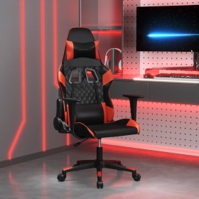 Schwarz-roter Gaming-Stuhl aus Kunstleder von vidaXL, Gaming-Stühle - Ref: Foro24-3143754, Preis: 133,99 €, Rabatt: %