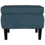 Hocker mit Holzbeinen aus blauem Samt von vidaXL, Klapphocker und Stühle - Ref: Foro24-329435, Preis: 74,74 €, Rabatt: %