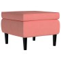 Hocker mit Holzbeinen aus rosa Samt von vidaXL, Klapphocker und Stühle - Ref: Foro24-329440, Preis: 74,43 €, Rabatt: %