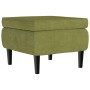 Stool with light green velvet wooden legs by vidaXL, Folding stools and chairs - Ref: Foro24-329439, Price: 67,29 €, Discount: %