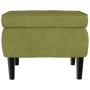 Stool with light green velvet wooden legs by vidaXL, Folding stools and chairs - Ref: Foro24-329439, Price: 67,29 €, Discount: %