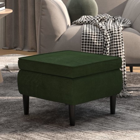 Stool with dark green velvet wooden legs by vidaXL, Folding stools and chairs - Ref: Foro24-329438, Price: 91,26 €, Discount: %