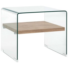 Mesa de centro de vidrio templado transparente 50x50x45 cm de vidaXL, Mesas de centro - Ref: Foro24-284742, Precio: 169,99 €,...