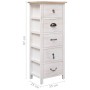 Paulownia wood auxiliary cabinet 35x25x87 cm by vidaXL, Drawers - Ref: Foro24-284077, Price: 96,09 €, Discount: %