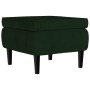 Taburete con patas de madera terciopelo verde oscuro de vidaXL, Taburetes y sillas plegables - Ref: Foro24-329438, Precio: 98...