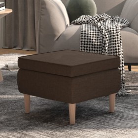 Hocker mit Holzbeinen, gepolstert mit dunkelbraunem Stoff von vidaXL, Klapphocker und Stühle - Ref: Foro24-329451, Preis: 75,...