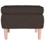 Hocker mit Holzbeinen, gepolstert mit dunkelbraunem Stoff von vidaXL, Klapphocker und Stühle - Ref: Foro24-329451, Preis: 75,...