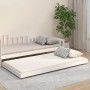 Estructura de cama madera maciza de pino blanco 90x200 cm de vidaXL, Camas y somieres - Ref: Foro24-823495, Precio: 85,00 €, ...