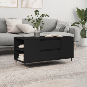 Black engineered wood coffee table 102x44.5x50 cm by vidaXL, Coffee table - Ref: Foro24-830989, Price: 76,99 €, Discount: %