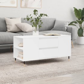 White engineered wood coffee table 102x44.5x50 cm by vidaXL, Coffee table - Ref: Foro24-830988, Price: 76,79 €, Discount: %