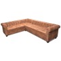 Chesterfield corner sofa 6 seater brown artificial leather by vidaXL, Sofas - Ref: Foro24-243618, Price: 1,00 €, Discount: %