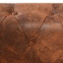 Chesterfield corner sofa 6 seater brown artificial leather by vidaXL, Sofas - Ref: Foro24-243618, Price: 1,00 €, Discount: %