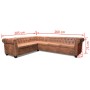 Chesterfield corner sofa 6 seater brown artificial leather by vidaXL, Sofas - Ref: Foro24-243618, Price: 1,00 €, Discount: %