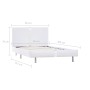 Estructura de cama de cuero sintético blanco 90x200 cm de vidaXL, Camas y somieres - Ref: Foro24-280831, Precio: 145,44 €, De...