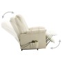 Elevating massage armchair in cream-colored fabric by vidaXL, Electric massage chairs - Ref: Foro24-321399, Price: 550,99 €, ...