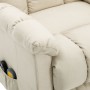 Elevating massage armchair in cream-colored fabric by vidaXL, Electric massage chairs - Ref: Foro24-321399, Price: 550,99 €, ...